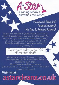 a star cleaning colcheter 10% off flyer